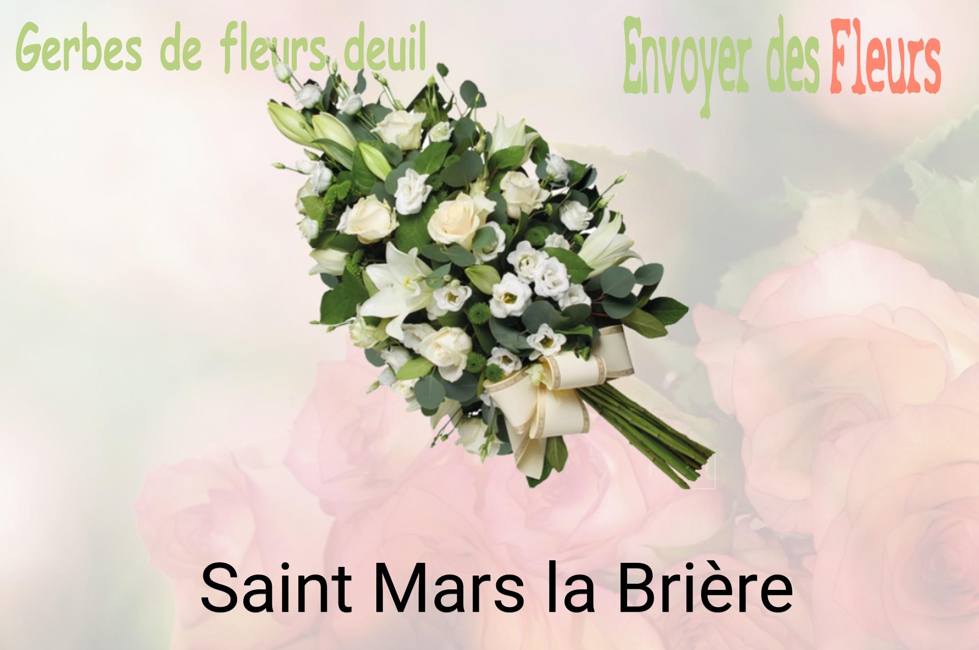 Gerbe de fleurs de deuil livrée à Saint-Mars-la-Brière